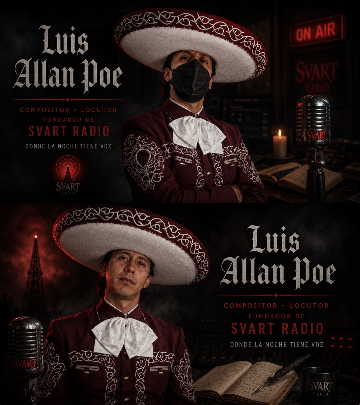 Luis Allan Poe, compositor, locutor y fundador de SVART Radio
